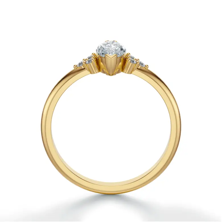 Pierścionek zaręczynowy z diamentem markiza SBPZ_062